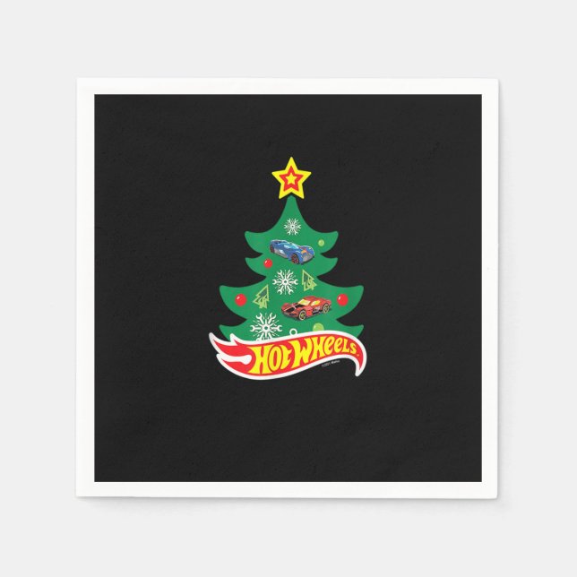 Heiße Räder - Heiße Räder Weihnachtsbaum Serviette (Vorderseite)