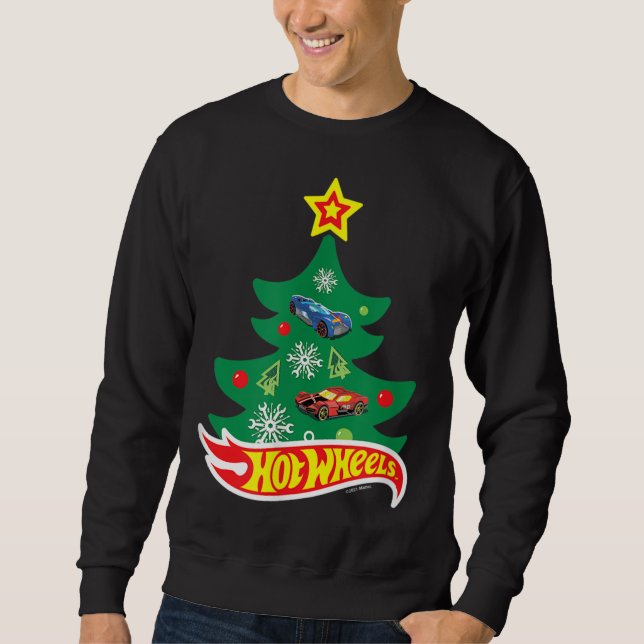 Heiße Räder - Heiße Räder Weihnachtsbaum Sweatshirt (Vorderseite)