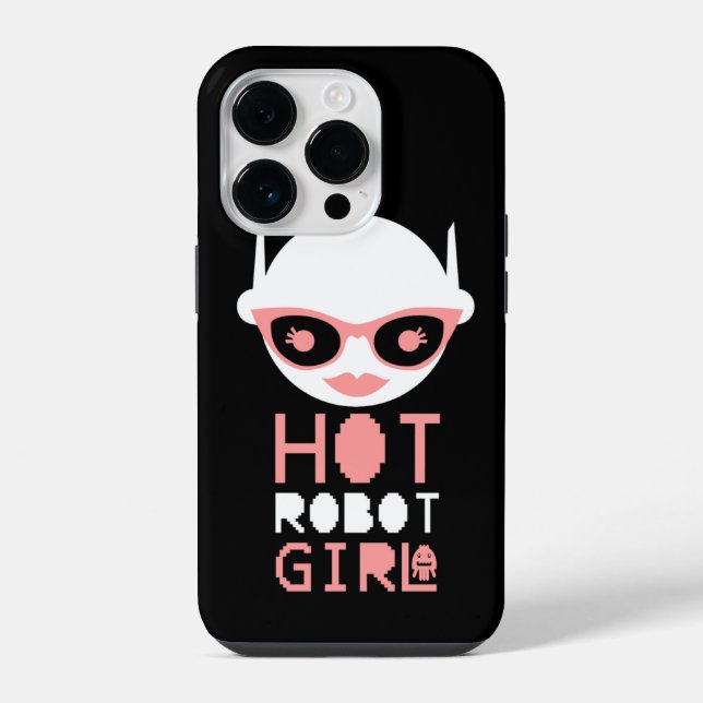 Heiße Roboterfrau iPhone 14 Pro Hülle (Rückseite)