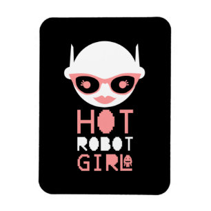 Heiße Roboterfrau Magnet