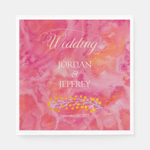Heiße romantische Hochzeit Serviette