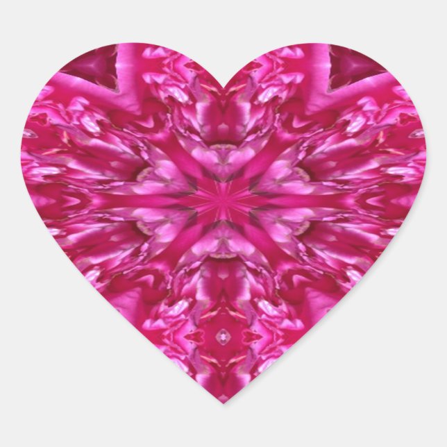 Heiße rosa Dreiecke Herz-Aufkleber (Vorderseite)