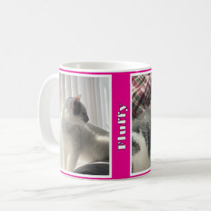 Heiße rosa Haustierfotos und Namen Kaffeetasse