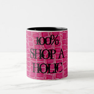 Heiße rosa Krokodil-Krokodilleder-Imitat-Kaffeetas Zweifarbige Tasse