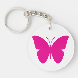 Heiße rosa Schmetterling Acryl Mädchen Schlüsselanhänger