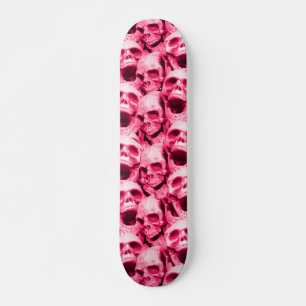 Heiße Rosa Skullen Skateboard