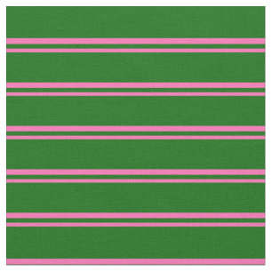 Heiße rosa und dunkelgrüne Linien Stoff