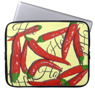 Heiße rote Chili Paprika Laptop Hülle Cover