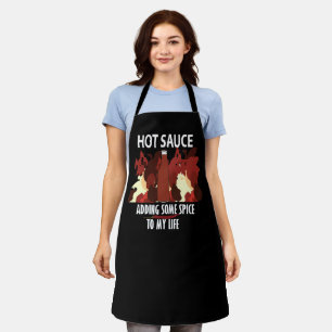 Heiße Sauce Ketchup Feuer Rote Chili Paprika Schürze