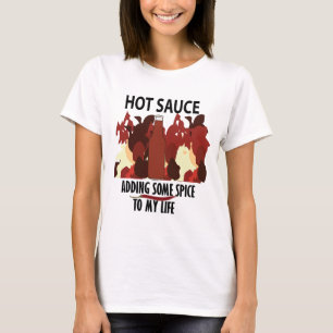 Heiße Sauce Ketchup Feuer Rote Chili Paprika T-Shirt