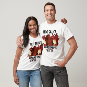 Heiße Sauce Ketchup Feuer Rote Chili Paprika T-Shirt