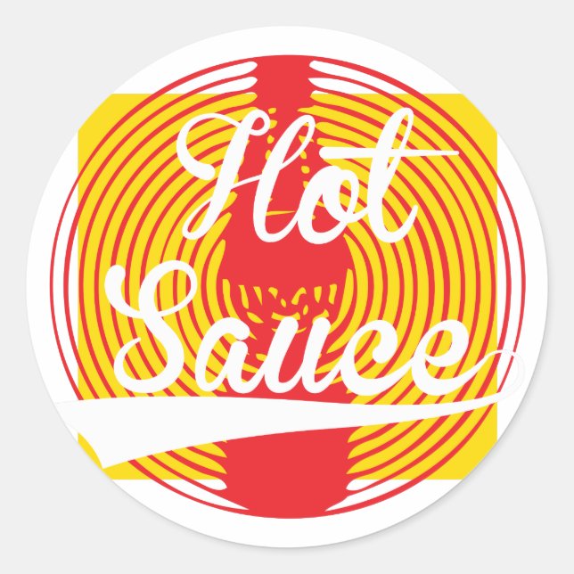 Heiße Sauce! Runder Aufkleber (Vorderseite)