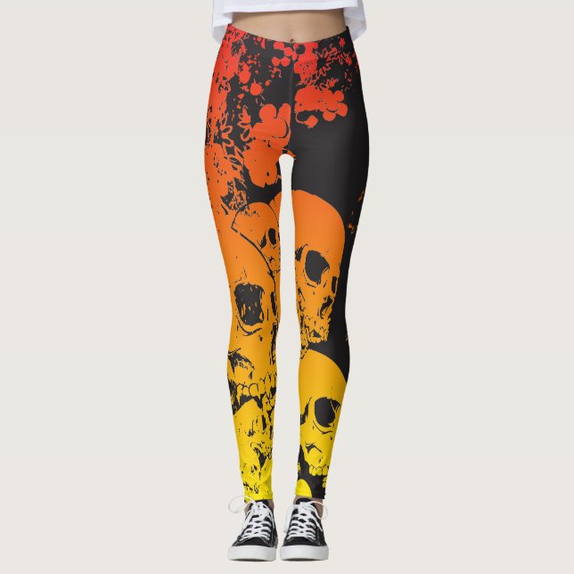 Heiße Schädel-Leggings Leggings (Vorderseite)