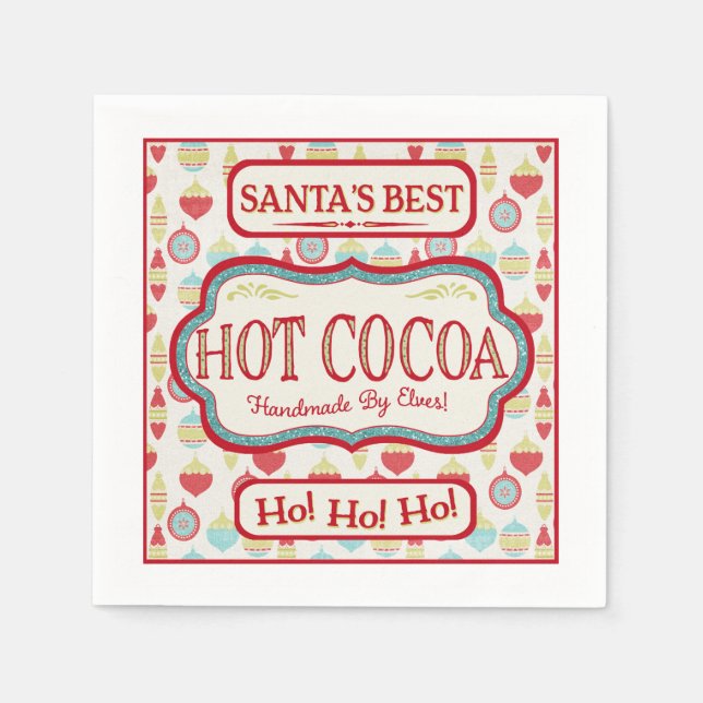 Heiße Schokolade Cocoa Cocktail Napkins Serviette (Vorderseite)