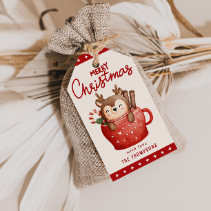 Heiße Schokolade Frohe Weihnachten Santa Weihnacht Geschenkanhänger