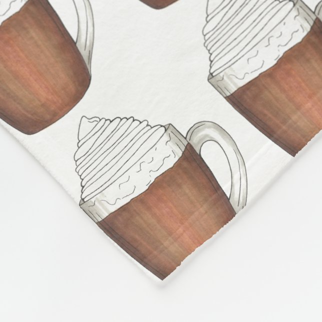 Heiße Schokolade Kakaogetränke Creme Winter Drinks Fleecedecke (Ecke)
