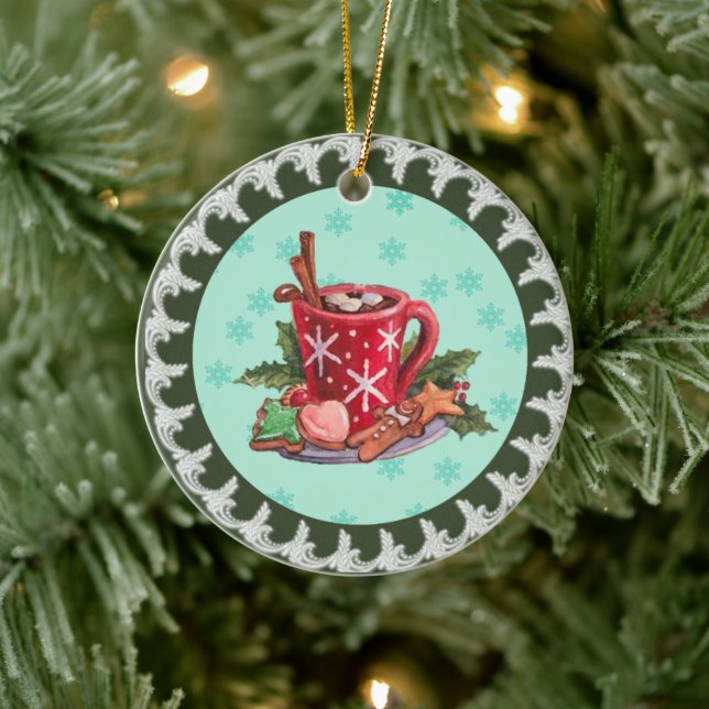 Heiße Schokolade Keramik Ornament (Baum)