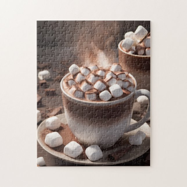 Heiße Schokolade Marshmallows Steh Gemütlich Winte (Vertikal)