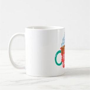 Heiße Schokolade mit Lebkuchen Mann Kaffeetasse