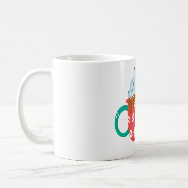 Heiße Schokolade mit Lebkuchen Mann Kaffeetasse (Links)