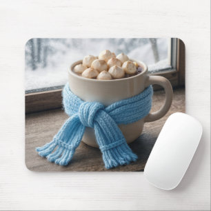 Heiße Schokolade mit Winter-Schal Mousepad