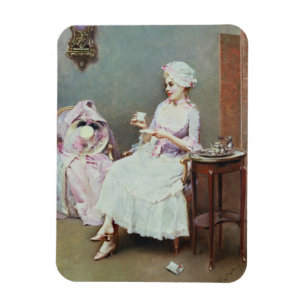 Heiße Schokolade (Öl auf Leinwand) Magnet