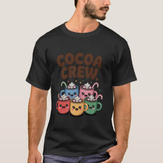 Heiße Schokolade passende Pyjamas Kakao-Crew Süße T-Shirt
