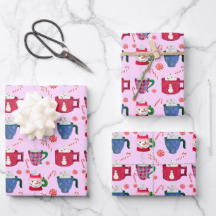 Heiße Schokolade Pfefferminz Party Geschenkpapier Set