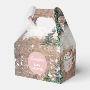 Heiße Schokolade Schneebaby Es ist kalt draußen Ba Geschenkschachtel