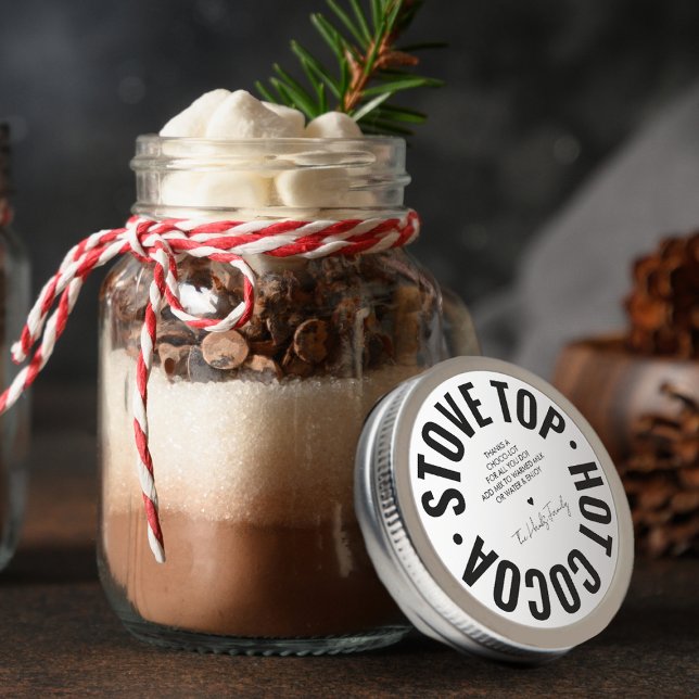 Heiße Schokolade Trendy Fun Holiday Runder Aufkleber (Von Creator hochgeladen)