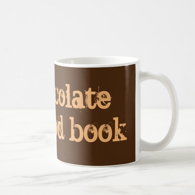 "Heiße Schokolade und ein gutes Buch" überfallen Kaffeetasse (Rechts)