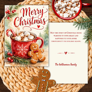 Heiße Schokolade und Lebkuchen-Weihnachtskarte Einladung