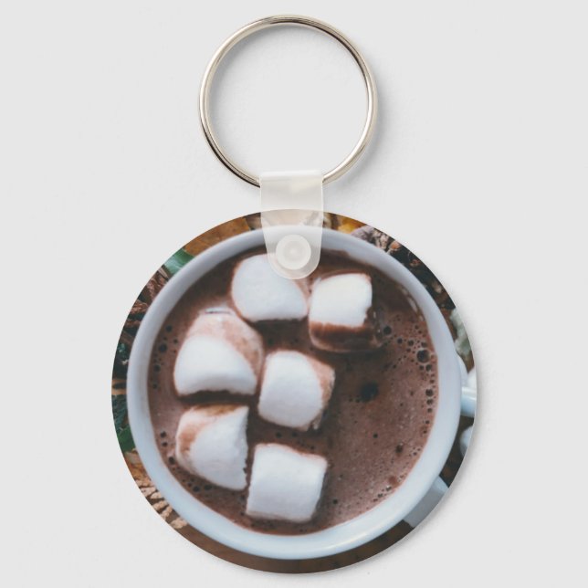 Heiße Schokolade und Marshmallows Schlüsselanhänger (Vorderseite)