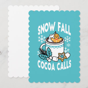 Heiße Schokolade und Winterzauber - Schneefall-Kak Einladung