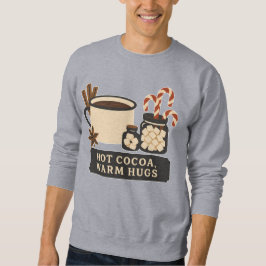 Heiße Schokolade Warme Umarmungen (2) Retro-Weihna Sweatshirt