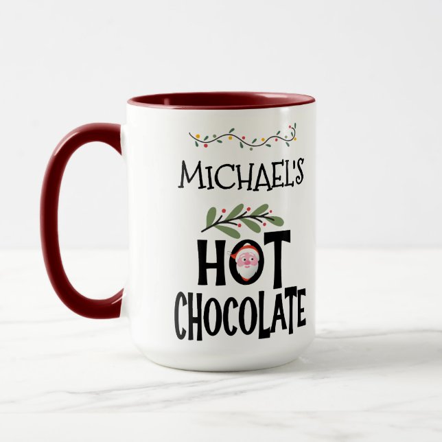 Heiße Schokolade Weihnachten und Individuelle Name Tasse (Links)