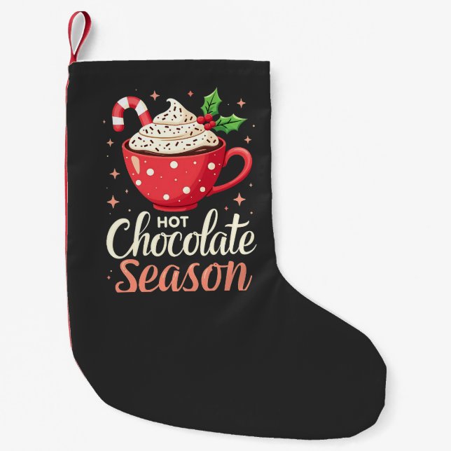 Heiße Schokolade Weihnachtsliebhaber Kleiner Weihnachtsstrumpf (Vorderseite)
