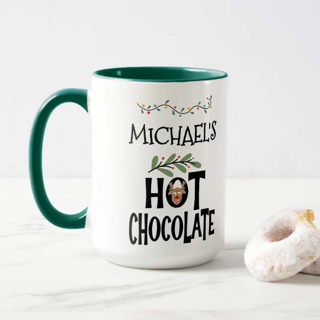 Heiße Schokolade Weihnachtsreder und Individuelle  Tasse (Mit Donut)