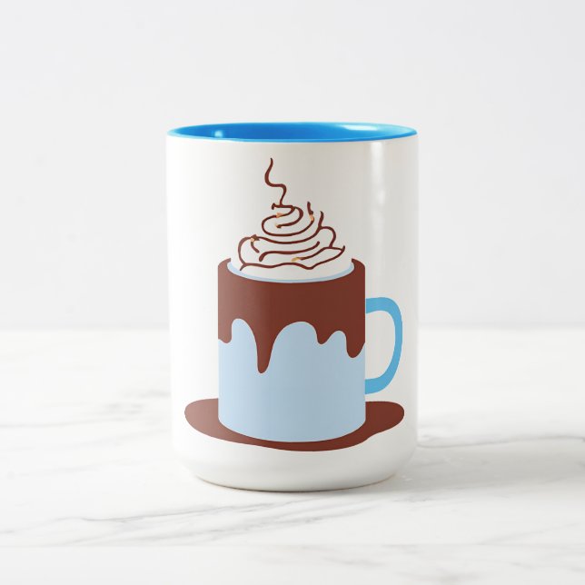 Heiße Schokolade Zweifarbige Tasse (Mittel)