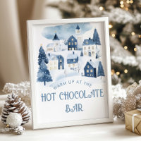 Heiße Schokoladen-Bar Weihnachtsdorf Baby Shower