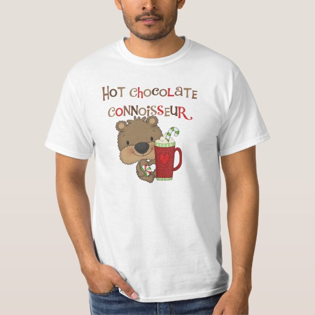 Heiße Schokoladen-Kenner-Jungen-Bär T-Shirt (Vorderseite)