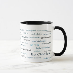 Heiße Schokoladen-Tasse in den verschiedenen Tasse