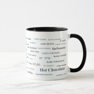 Heiße Schokoladen-Tasse in den verschiedenen Tasse