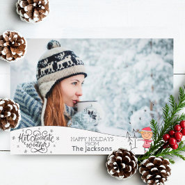 Heiße Schokoladenwüste mit Foto Weihnachten