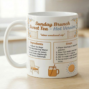 Heiße süße Teerezept-Veranda-Brunch Kaffeetasse