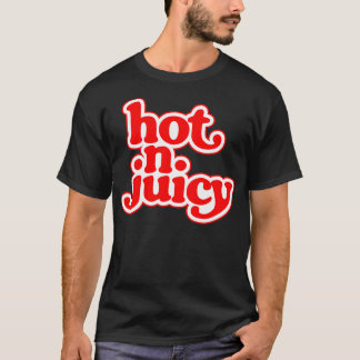 Heiße und saftige 70er Hamburger Cheeseburger Fast T-Shirt