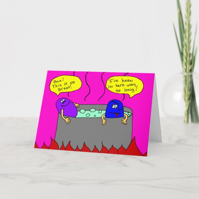 heiße Wanne Feiertagskarte (Vorderseite)