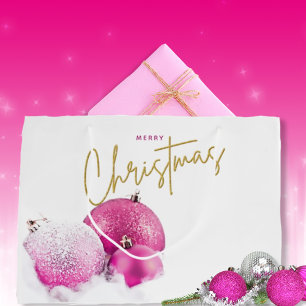 Heiße Weihnachtsbaumchen und Orchideen Große Geschenktüte