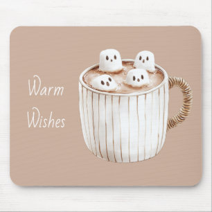 Heiße-Wünsche-Kakao Brauner Becher Marshmallows Mousepad