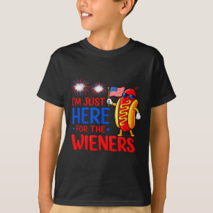 Heiße Wurst hier für die Wiener lustigen vierten J T-Shirt